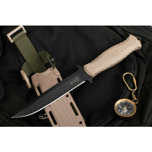 Нож НР-18 AUS-8, песчаный, эластрон нож сова песчаный aus 8 черный эластрон