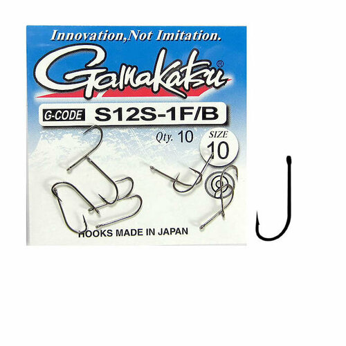 фото Крючки gamakatsu g-code s12s-1f/b №10 (10шт)