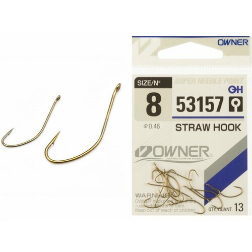 фото Крючки с колечком owner straw hook size 10 brown