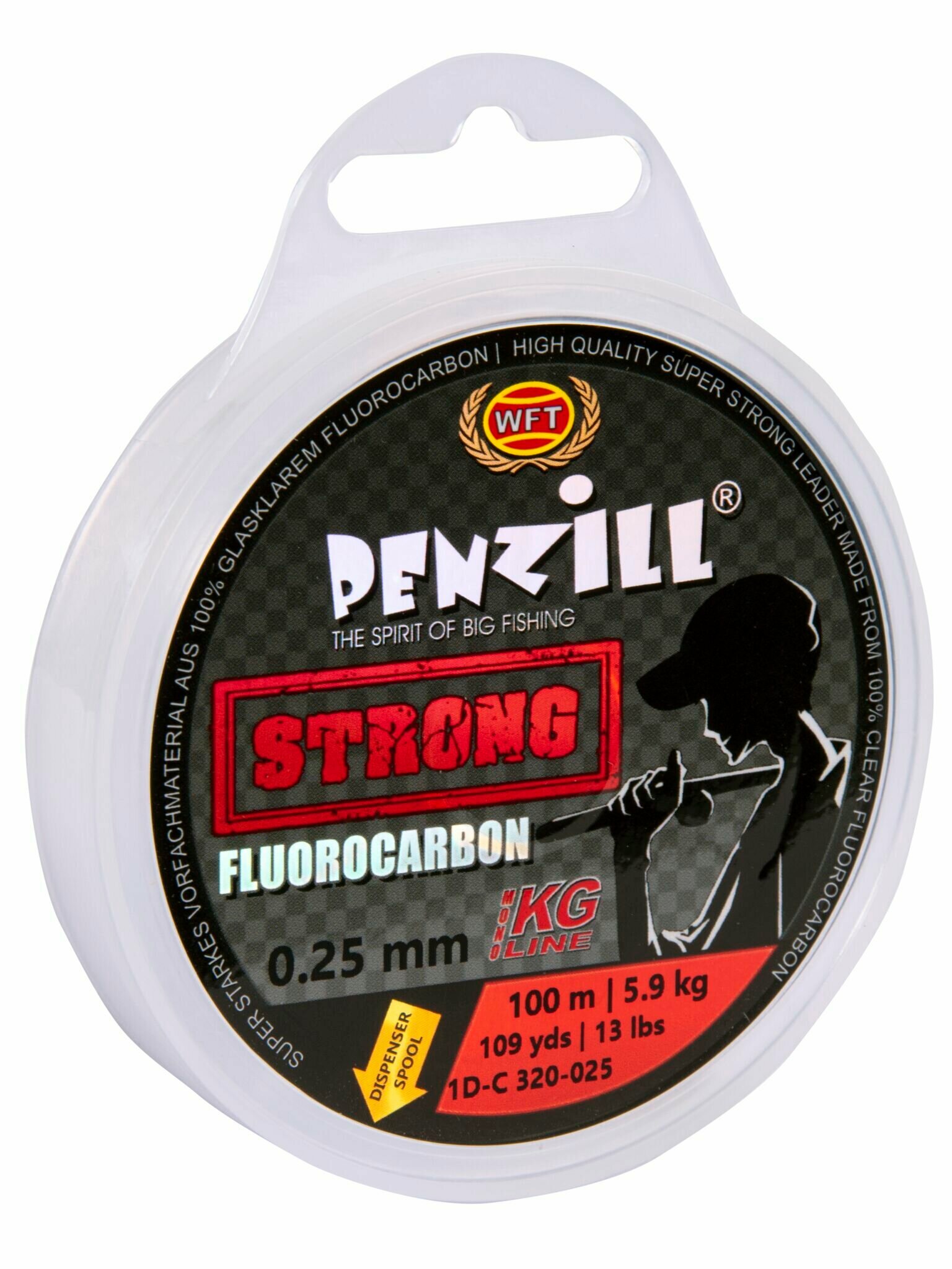 Леска монофильная WFT Penzill FLUOROCARBON Strong 100/025