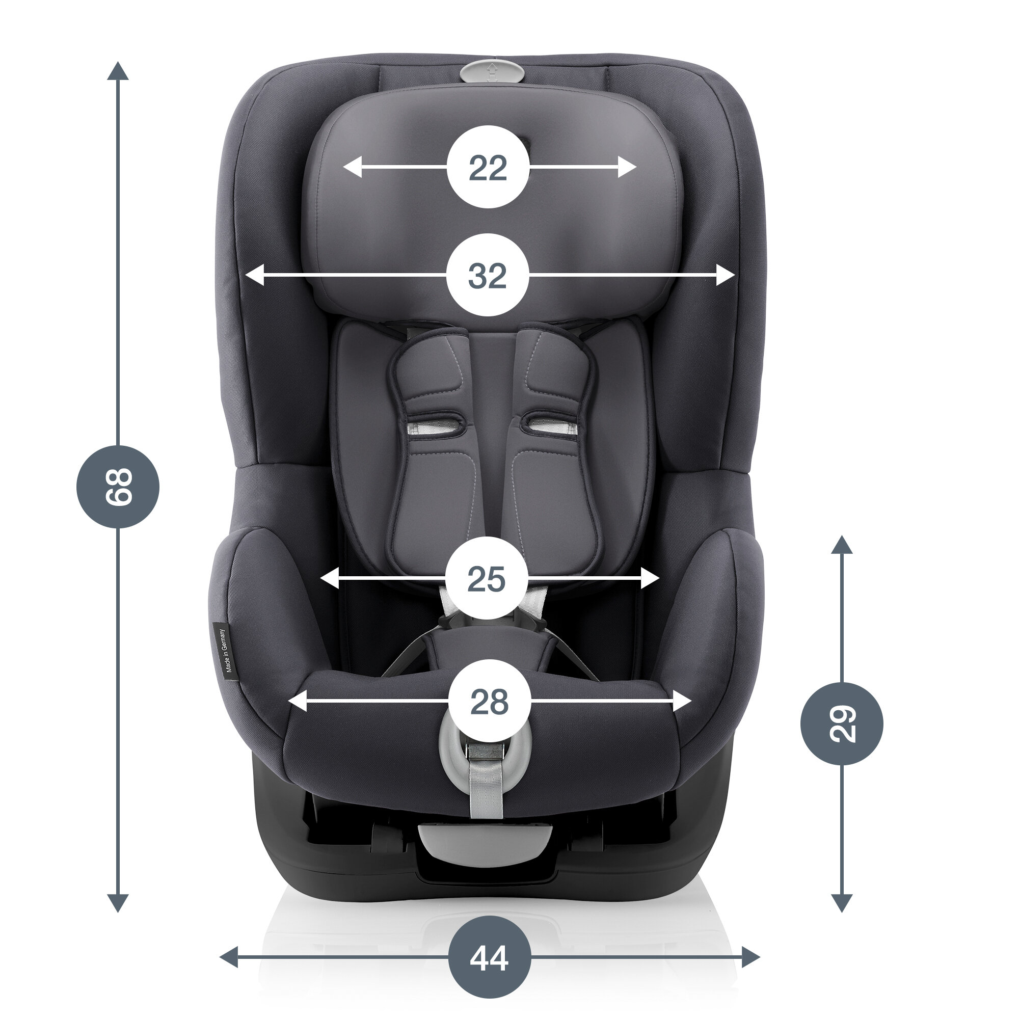 Автокресло Britax Romer King II LS, цвет: black series storm grey trendline - фото №11