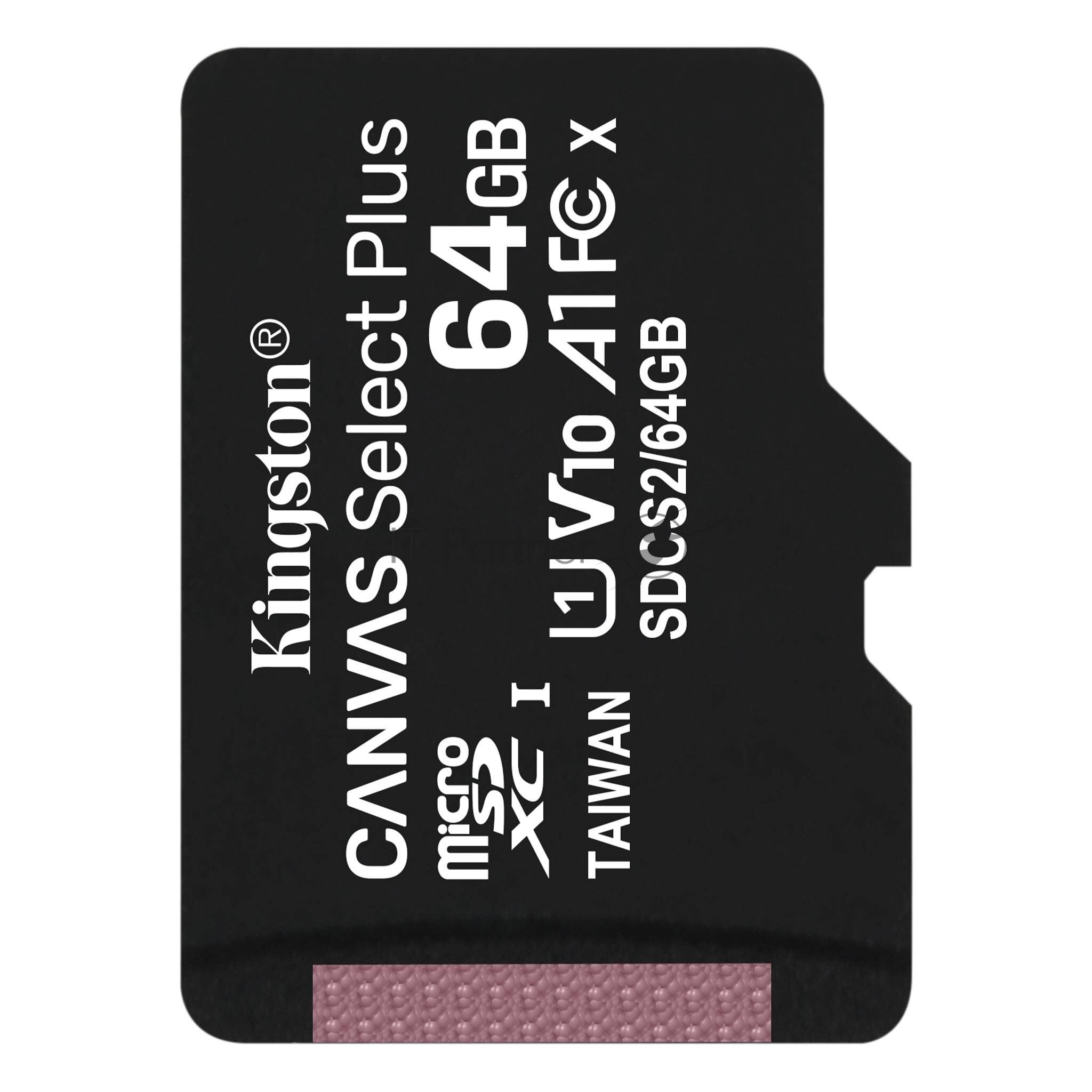 Карта памяти microSDHC UHS-I KINGSTON CanvSelect Plus 64 ГБ, 100 МБ/с, Class 10, , 1 шт., переходник SD - фото №16