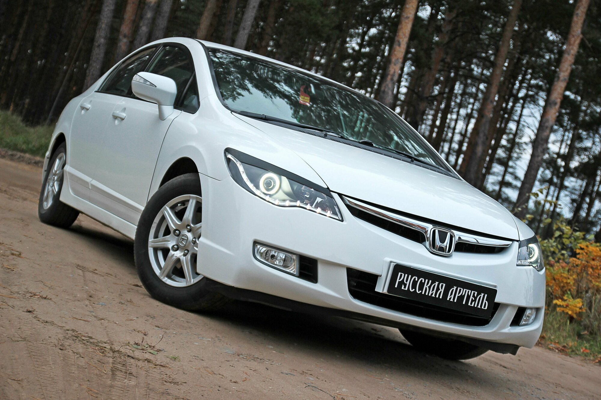 Реснички на фары для Honda Civic 2005-2008