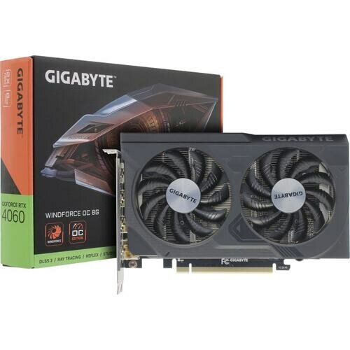 Видеокарта GIGABYTE GeForce RTX 4060 WINDFORCE OC 8GB (GV-N4060WF2OC-8GD)