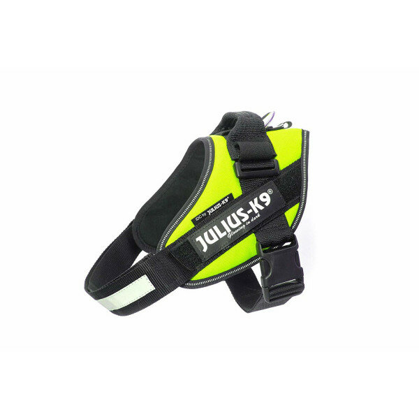 JULIUS-K9 шлейка для собак IDC-Powerharness 1 (23-30 кг) (63-85 см., Джинса-неон) - фото №7