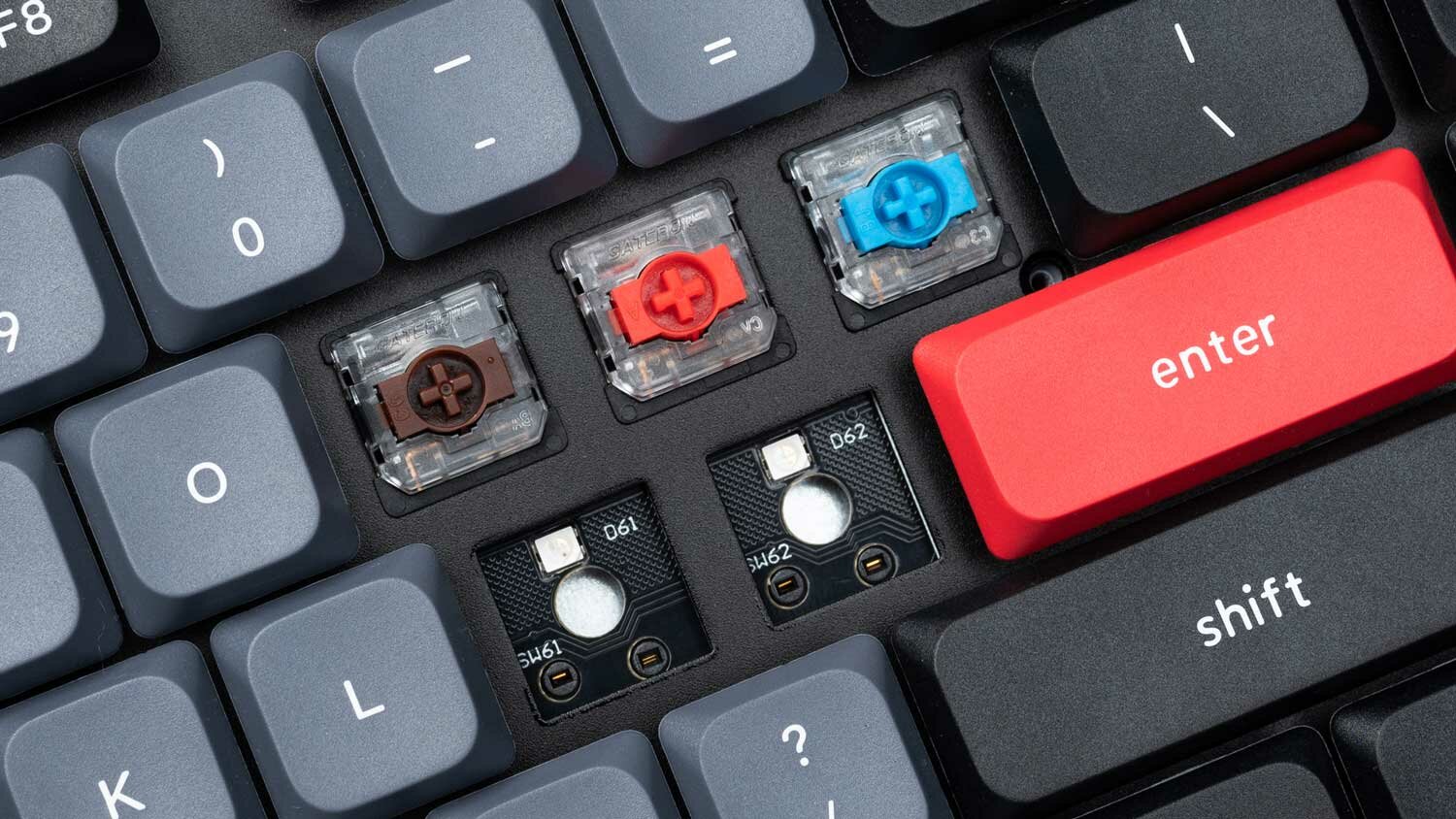 Клавиатура QMK Keychron K13 Pro, 90 клавиш, Hot-Swap, Gateron low profile Red Switch - фото №8