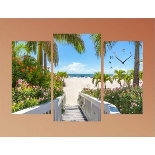Модульные картины с часами 0х80