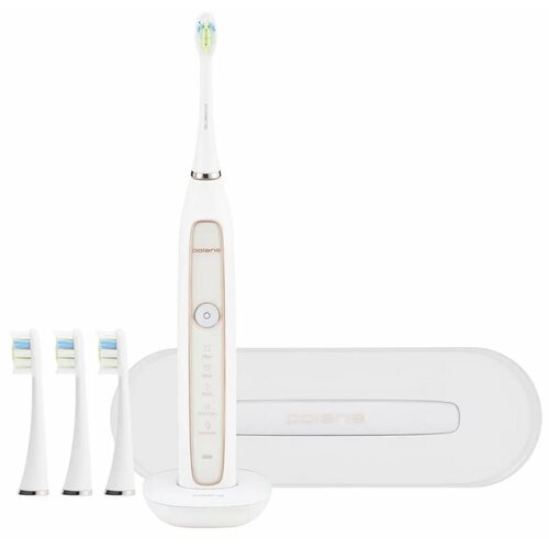 Электрическая зубная щетка Polaris PETB 0101 TC с дополнительными насадками белая 1189000₽