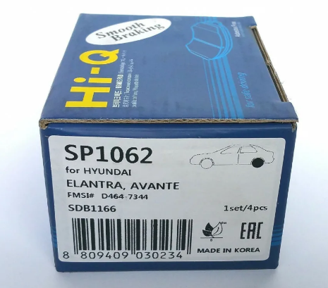 Дисковые тормозные колодки задние SANGSIN BRAKE SP1062 (4 шт.) — фото 5