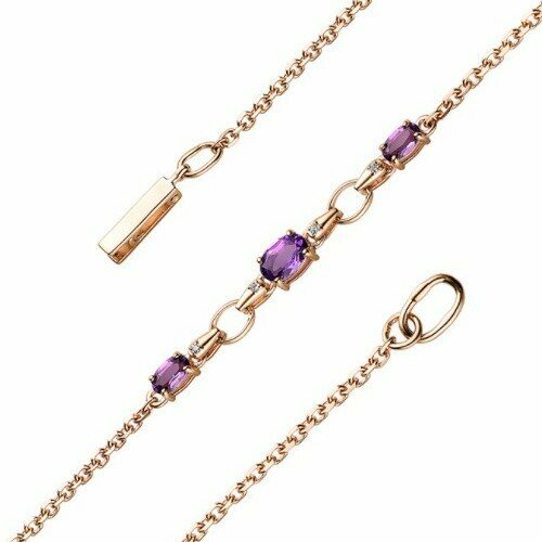 фото Браслет bolshakoff, красное золото, 585 проба, фианит, топаз, длина 19.5 см.