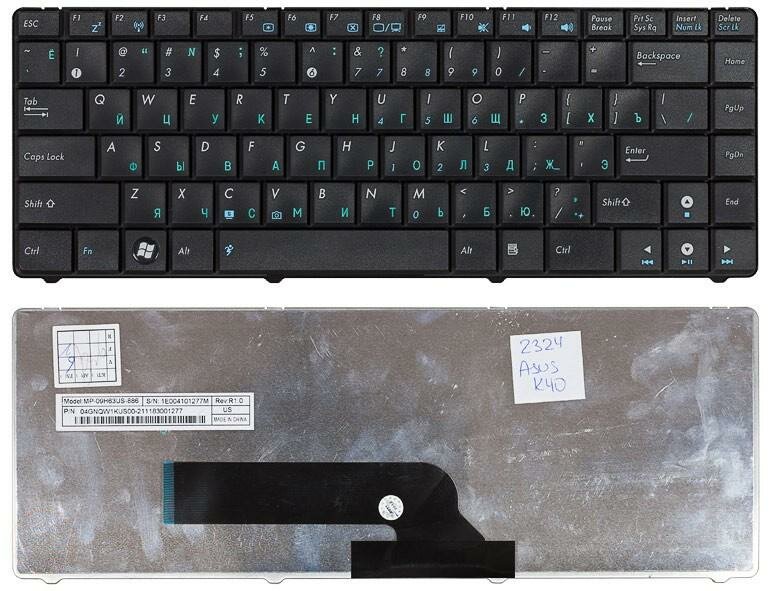Клавиатура для ноутбука 04GNQW1KRU00-2 V090462AS1 для ноутбуков Asus F82 K40 P81 X8 код mb002324