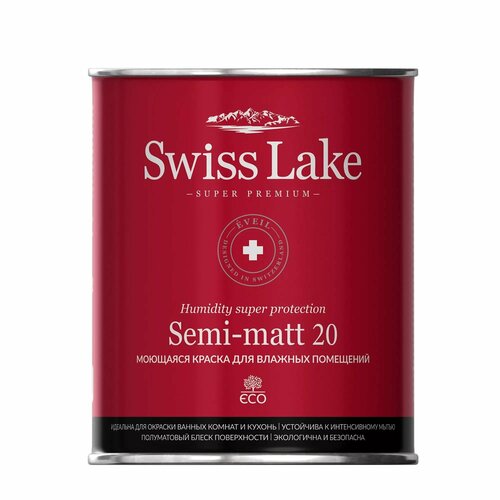 Swiss Lake Краска Swiss Lake Semi-matt 20 - полуматовая для влажных помещений 9 л.