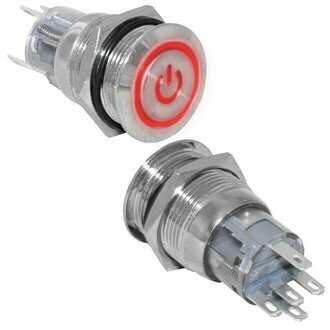 фото Антивандальная кнопка LAS1-AGQ-11ET/R/N on-(on) / RUICHI