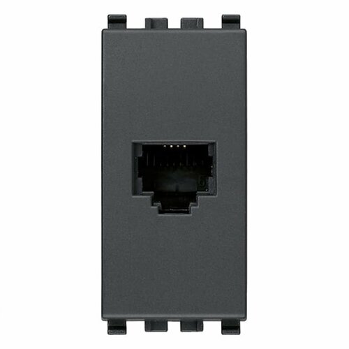 Розетка Vimar RJ11 6/4 для штекера серая, 20320