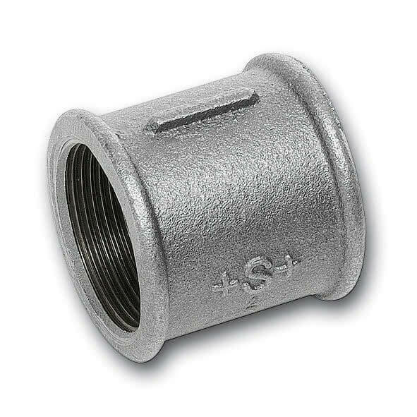 Муфта прямая (270-6V) 1" ВР х 1" ВР чугунная оцинкованная