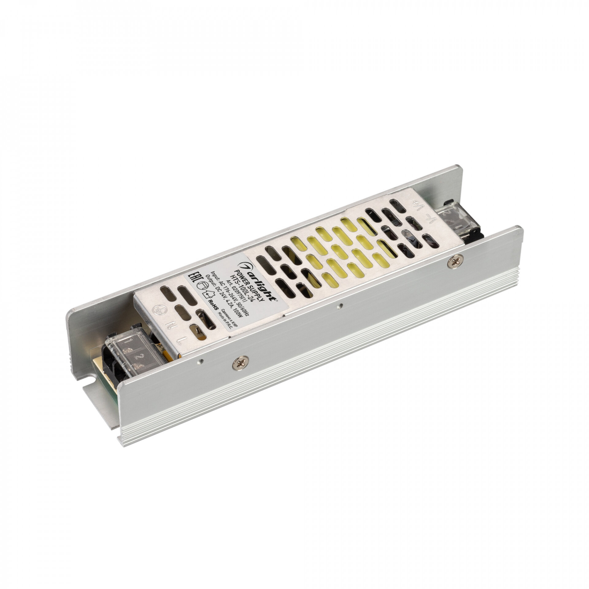 Блок питания HTS-100L-24 (24V, 4.2A, 100W) (, IP20 Сетка, 3 года), ARLIGHT 020975(1) (1 шт.)