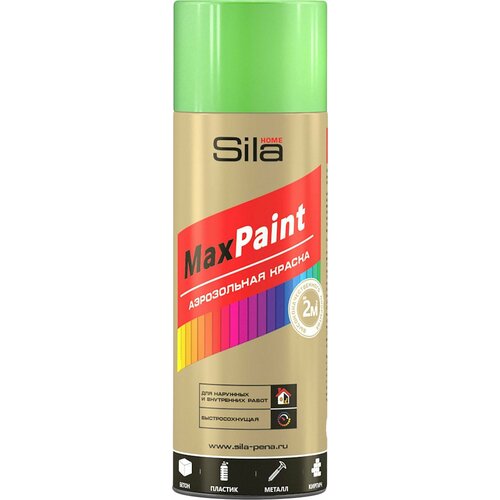 Краска универсальная Sila Home Max Paint флуоресцентная зеленая 0,52 л