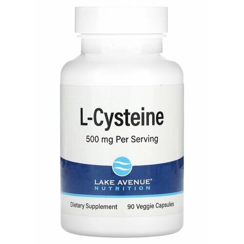 Lake Avenue Nutrition, L-Cysteine, L-цистеин, 500 мг, 90 растительных капсул