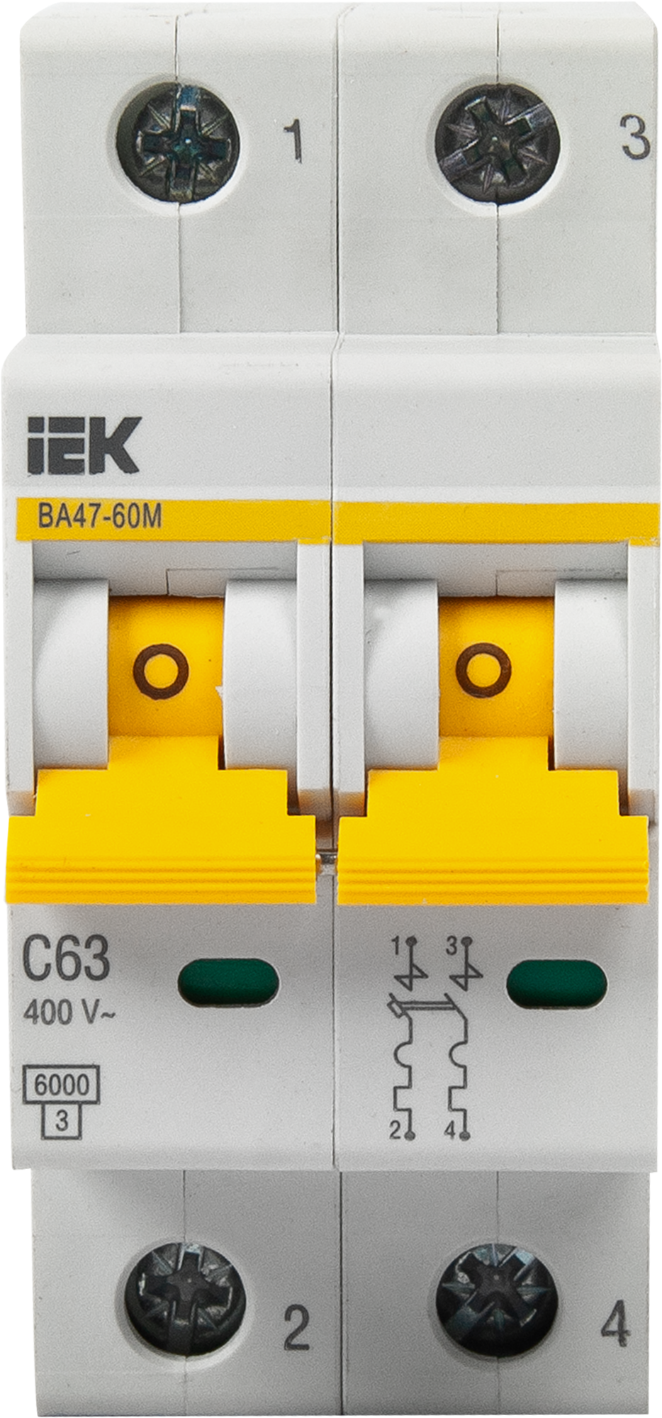 Автоматический выключатель IEK ВА47-60M 2P C63 А 6 кА - фотография № 3