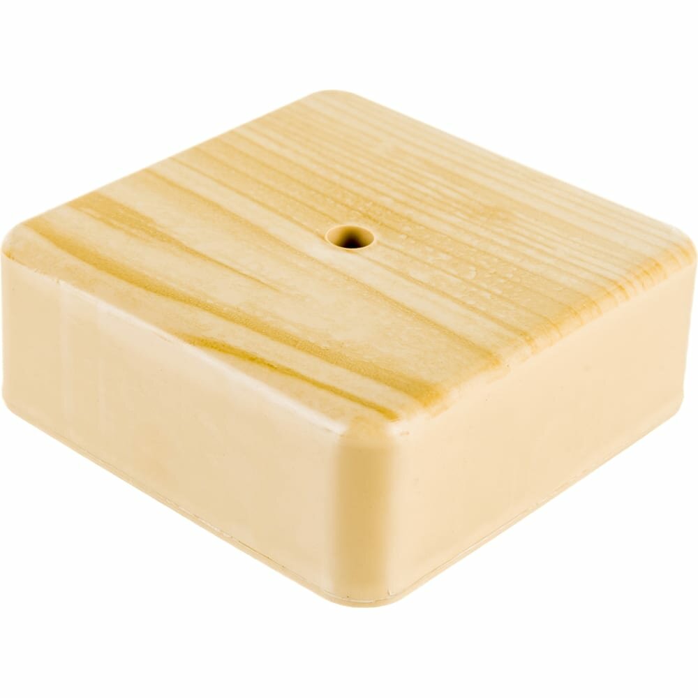 Распаечная коробка урал ПАК открытой проводки 75х75х28мм светлое дерево без клеммы IP40 КР-513130075-056