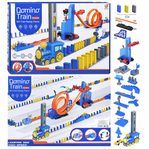 Игровой набор B7811 Паровоз с домино в коробке игровой набор b7814 паровоз с домино в коробке
