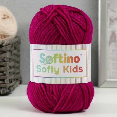 Softino Пряжа 100% акрил Softy Kids 90м ±5м 50 гр цвет 14 розовато-лиловый