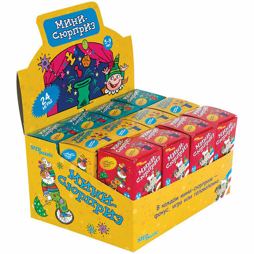 Игра настольная Step Puzzle Мини-Сюрпризы, ассорти, картонная коробка, 24 штук, 237380
