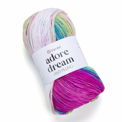 Пряжа Adore Dream, YarnArt, принт - 1063, 100% акрил антипиллинг, 5 мотков, 100 г, 280 м.