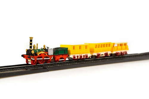 Steam locomotive bayerische ludwigsbahn with wagons | модель поезда баварский людвигсбан с вагонами