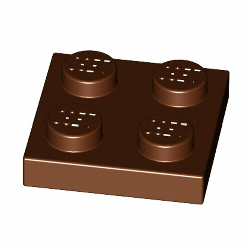 Деталь LEGO 4216695 Плитка 2X2 (коричневая) 50 шт.