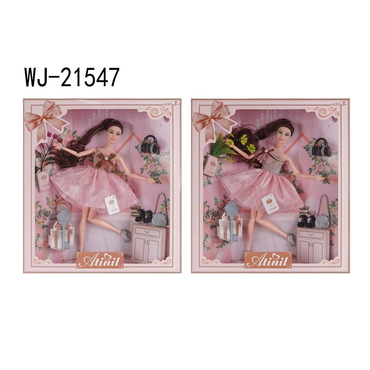 Кукла Atinil. Мой розовый мир в платье с двухслойной юбкой, с аксессуарами, 28см - Junfa Toys [WJ-21547]