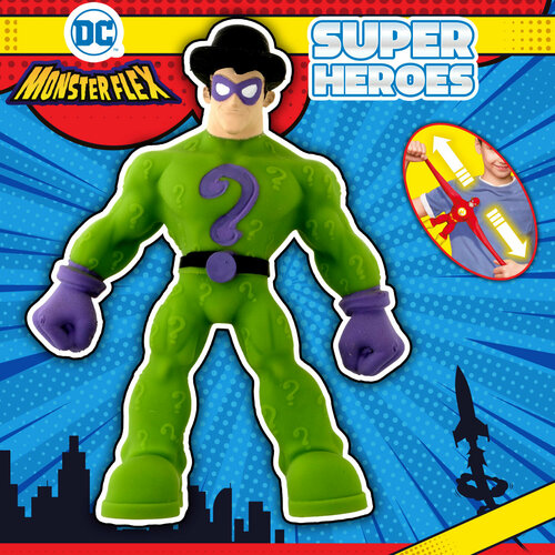 Игрушк-антистресс 1TOY MONSTER FLEX SUPER HEROES, The Riddler тянущаяся фигурка 15см игрушка антистресс 1toy monster flex super heroes superman тянущаяся фигурка 15см