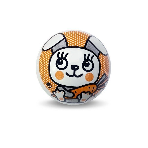 Мяч резиновый, d75 (принт "Заяц с морковкой") P1-75