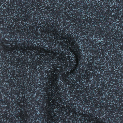 Пальтовая ткань синяя принт абстракция пальтовая ткань полуночно синяя