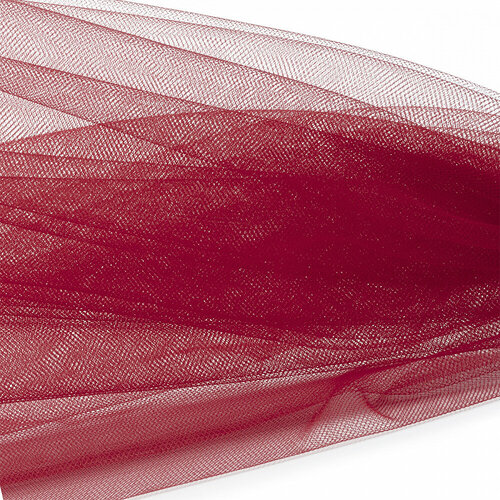 Фатин Кристалл средней жесткости блестящий арт. K. TRM шир.300см, 100% полиэстер цв. 53 К уп.5м - красный
