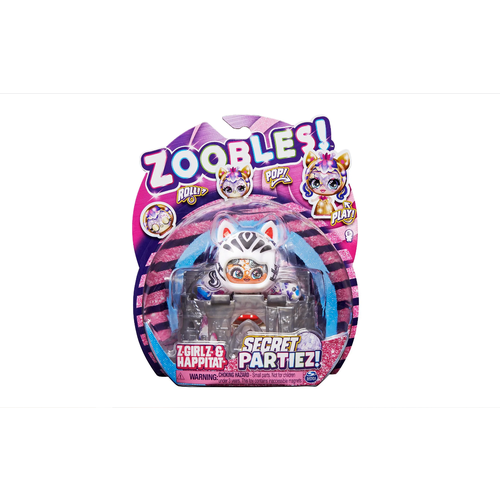 Zoobles Игровой набор Секретная вечеринка трансформирующийся Зебра 6061945/20137627 zoobles зублс трансформирующаяся комната игровой набор вечеринка у бассейна с фигуркой зу