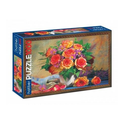 фото Hatber premium настольная пазлы-игра 1000 элементов -букет цветов-