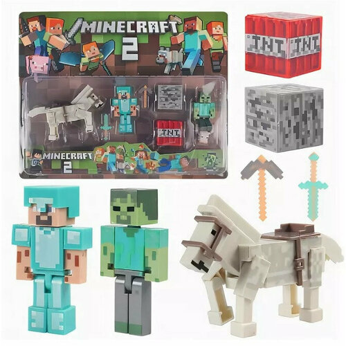 Набор фигурок Майнкрафт - Minecraft Zombie (8 шт.) набор из 2 фигурок майнкрафт стив и утка minecraft earth boost minis steve and duck