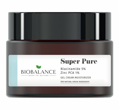 BIOBALANCE Super Pure Крем для лица с ниацинамидом и цинком питательный, 50 мл