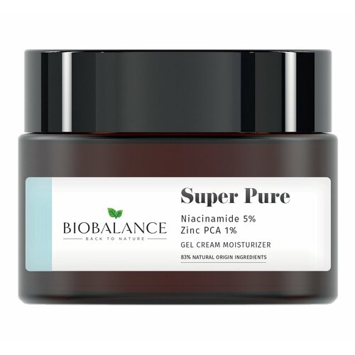 BIOBALANCE Super Pure Крем для лица с ниацинамидом и цинком питательный, 50 мл