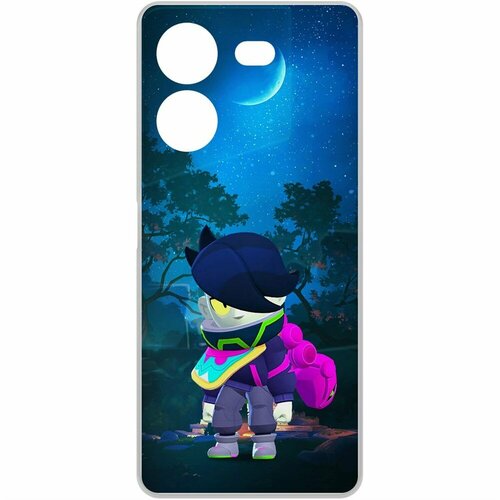 Чехол-накладка Krutoff Clear Case Brawl Stars-Орочи Эдгар для TECNO Pova 5 Pro чехол накладка krutoff clear case brawl stars орочи эдгар для tecno pop 7 pro