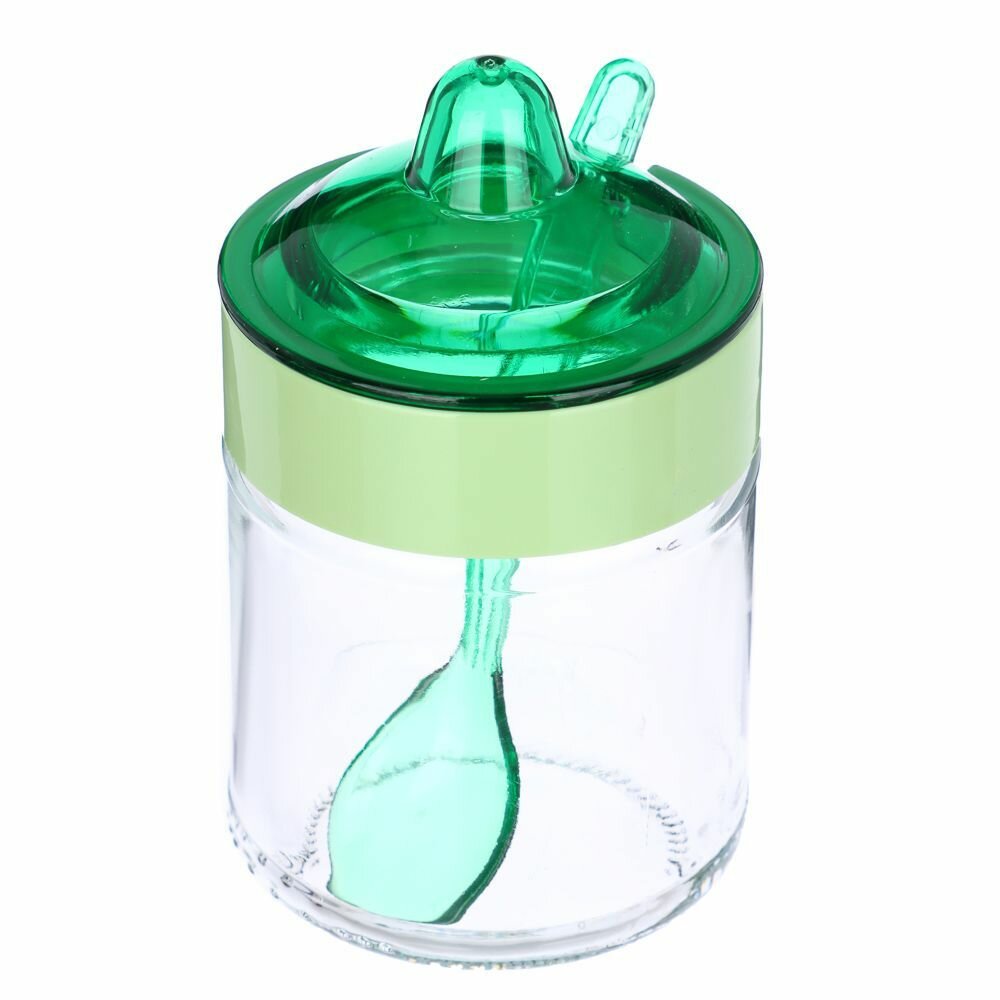 фото Банка для специй, стекло, 200мл, с ложкой, 131505-500