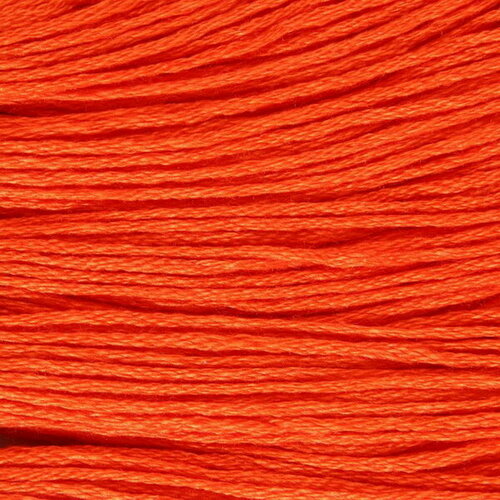 Нитки мулине, 8 +- 1 м, цвет морковный №947, 6 шт.