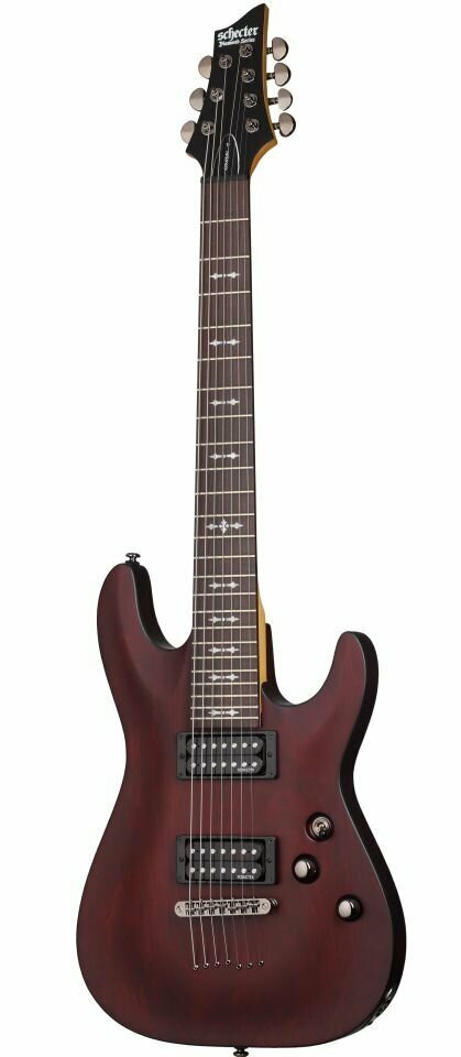 Schecter Omen-7 WSN - 7-струнная электрогитара, H-H, цвет матовый орех