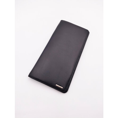 Портмоне Jancarlo Baretti, натуральная кожа, гладкая фактура, без застежки, отделение для карт, черный