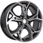 Диск колесный Khomen Wheels KHW1702 7x17/5x114.3 D67.1 ET53 Gray FP - изображение