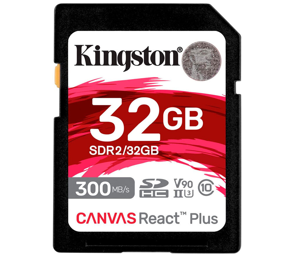 Карта памяти Kingston SDHC 32GB Canvas React Plus UHS-II Class U3 V90