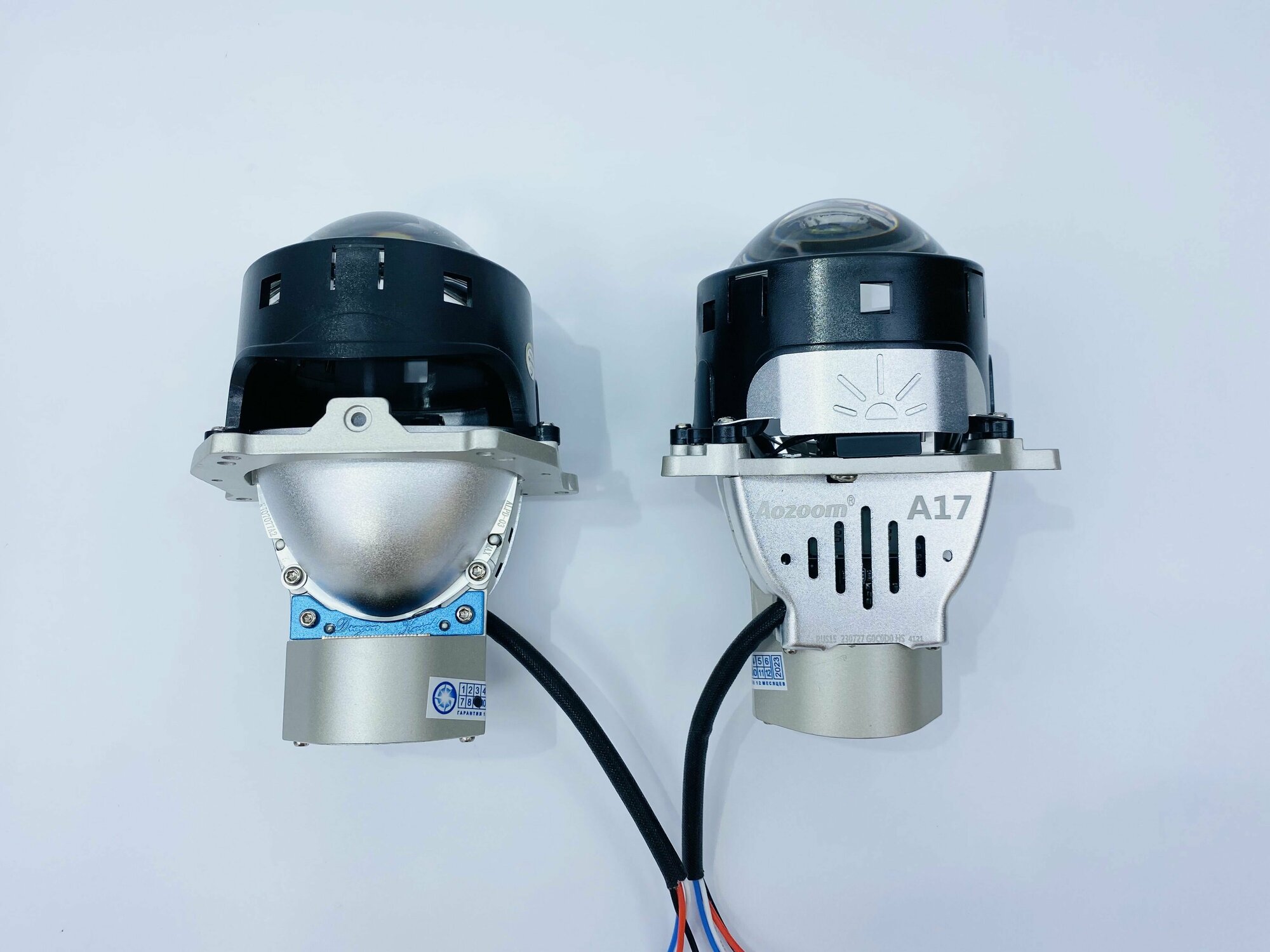Светодиодные би лед модули ближнего/дальнего света Bi LED Aozoom A17 Orion New 2022, 12V, 5500K, 3.0", комплект, 2 линзы — фото 9