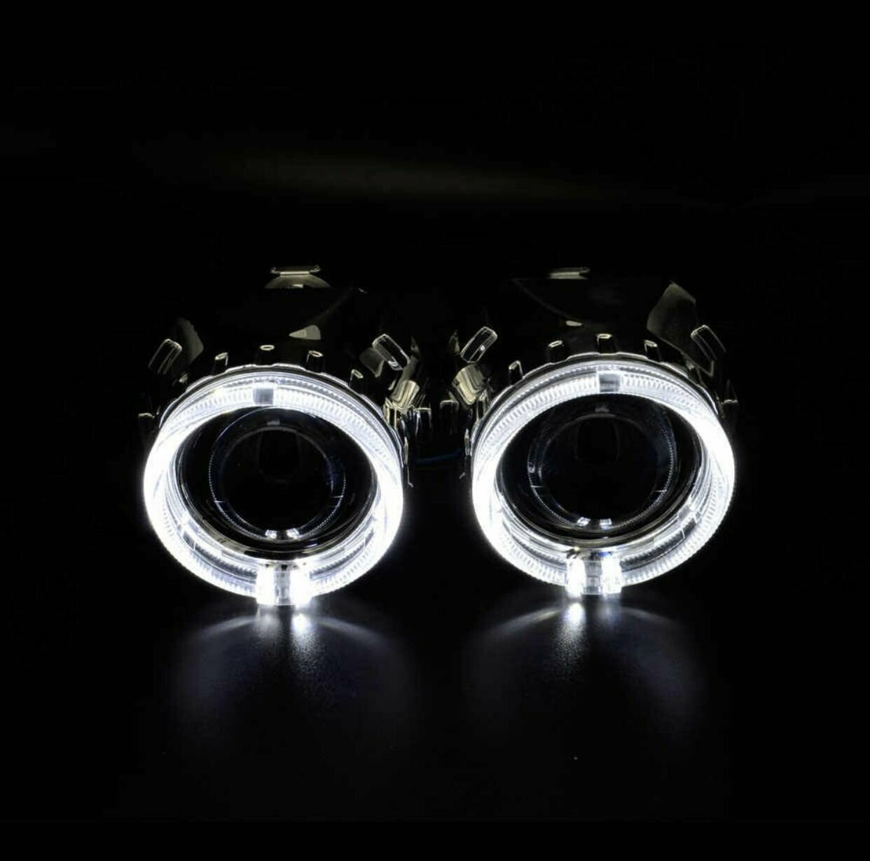 Декоративные бленды (маски) №261GD2 для линз 2.5", с CREE LED габаритами с функцией притухания, комплект 2 шт — фото 4