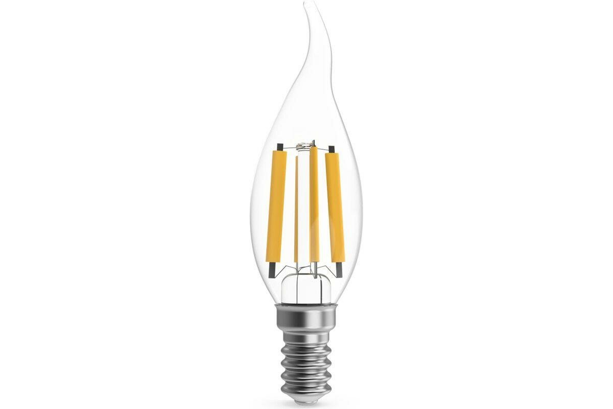 Лампа светодиодная филаментная Black Filament 13Вт свеча на ветру 4100К нейтр. бел. E14 1150лм GAUSS 104801213 - фотография № 6